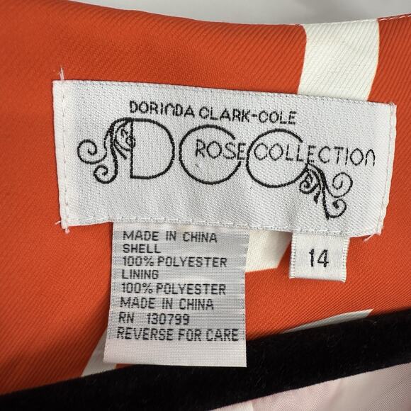 Dorinda Clark Cole Rose Collection 2 PC Dress Set size 14 Colorful Long Jacket - Picture 13 of 15